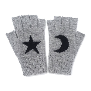 Lunar Star and Moon Fingerless Gloves