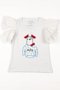 Alpaca Design Cotton T-Shirt