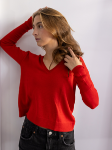 Alpaca Basic V neck sweater