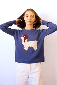 Alpaca Sweater blue